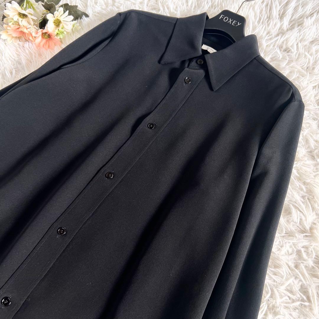 BLAMINK ブラミンクシルク レギュラー シャツ ブラック