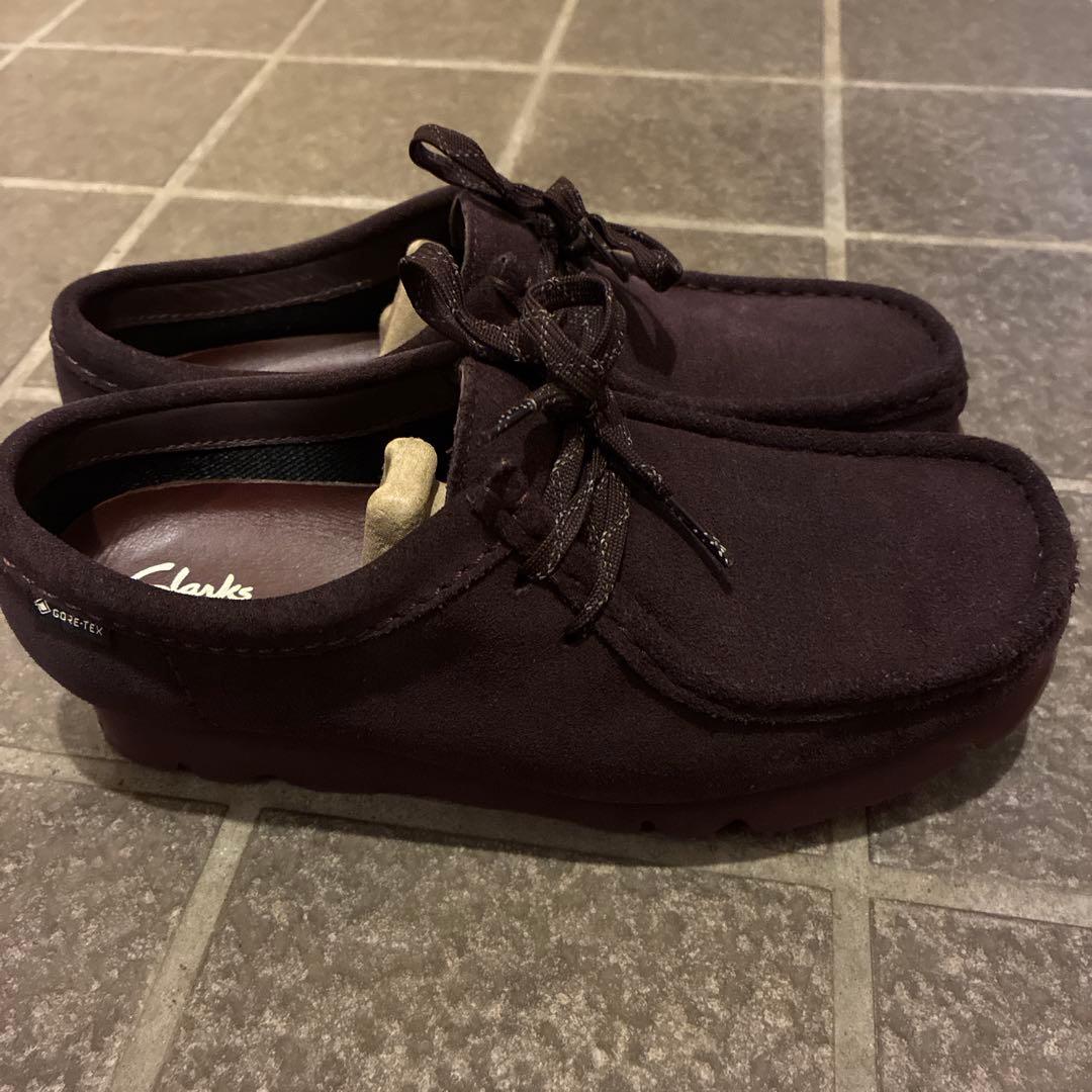 【極美品】Clarks クラークス　ワラビー　Gore-Tex パープル24