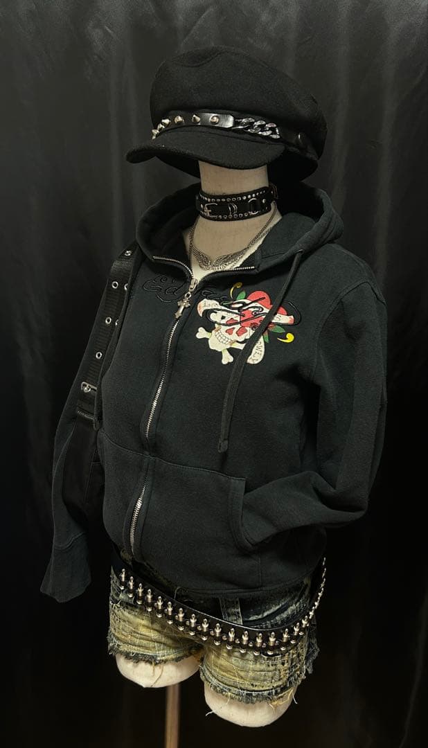 Ed Hardy ブラック パーカー★
