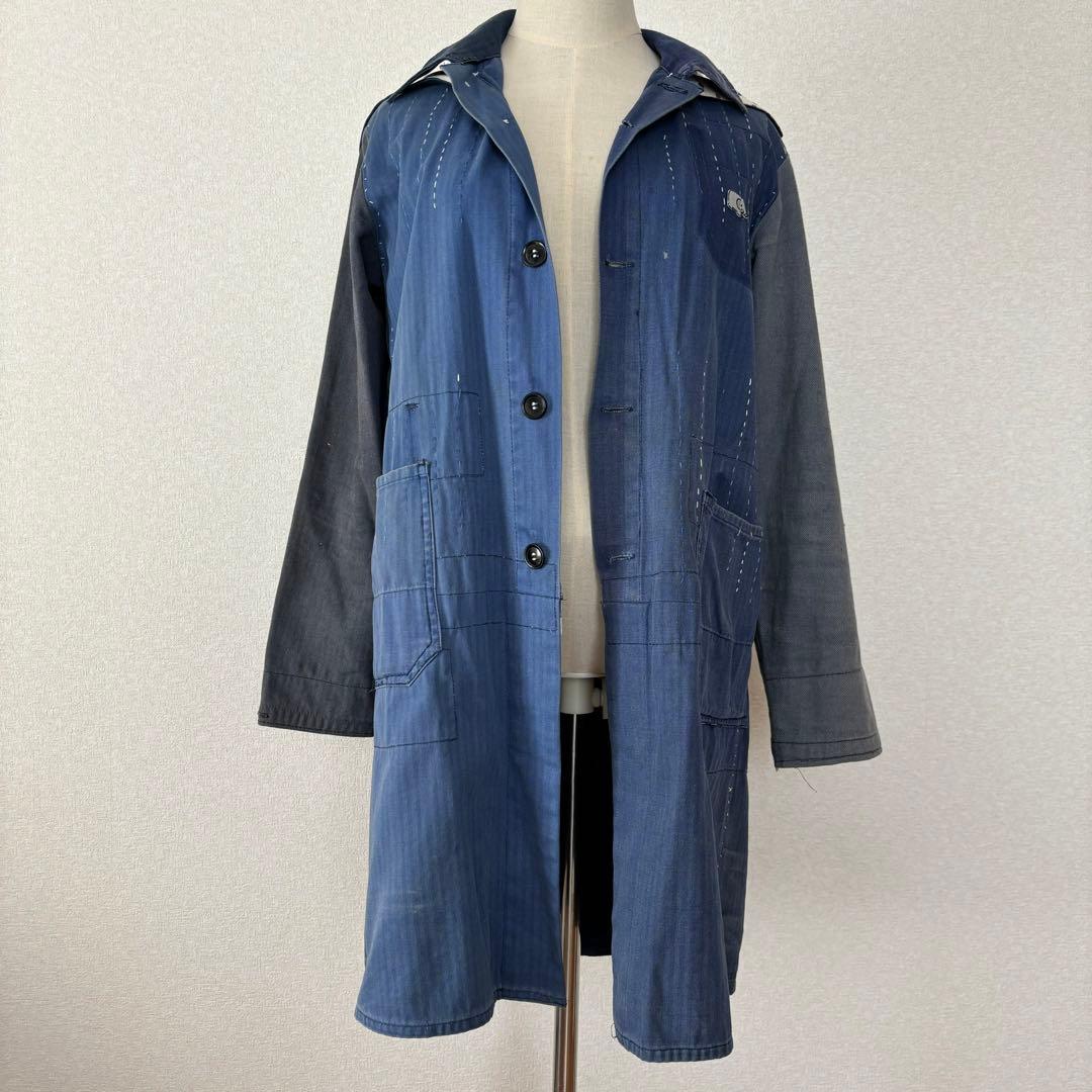 ケイスケカンダ 手縫いのワークコート 刺し子 古布 襤褸