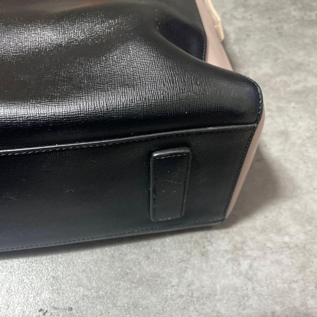 ポールスミス★カラーブロック　レザートートバッグ美品肩掛け可★バイカラー