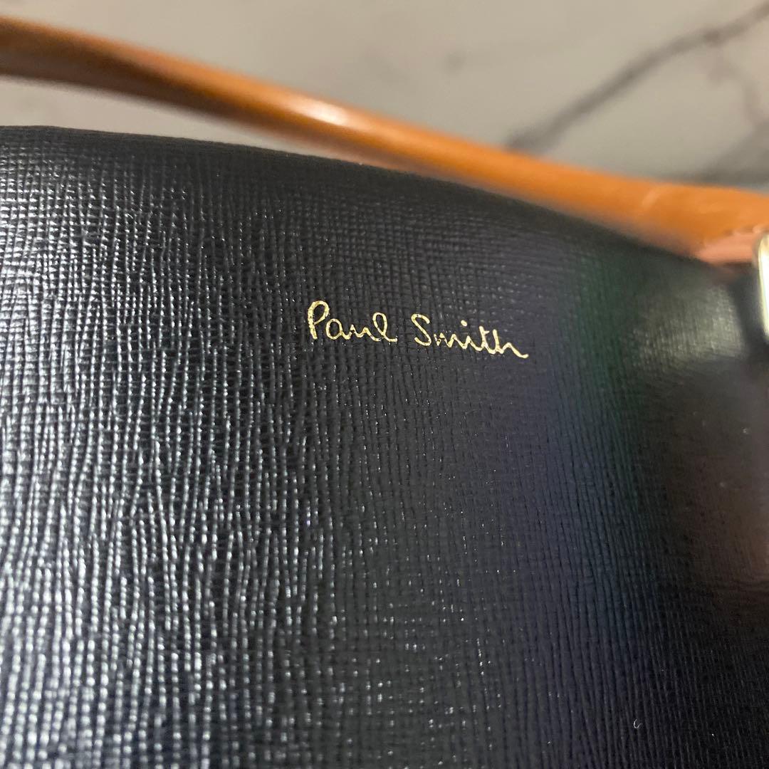 ポールスミス★カラーブロック　レザートートバッグ美品肩掛け可★バイカラー