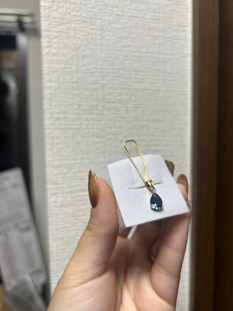 K18 ロンドンブルートパーズ ペンダントトップ 1.20ct 新品未使用タグ付
