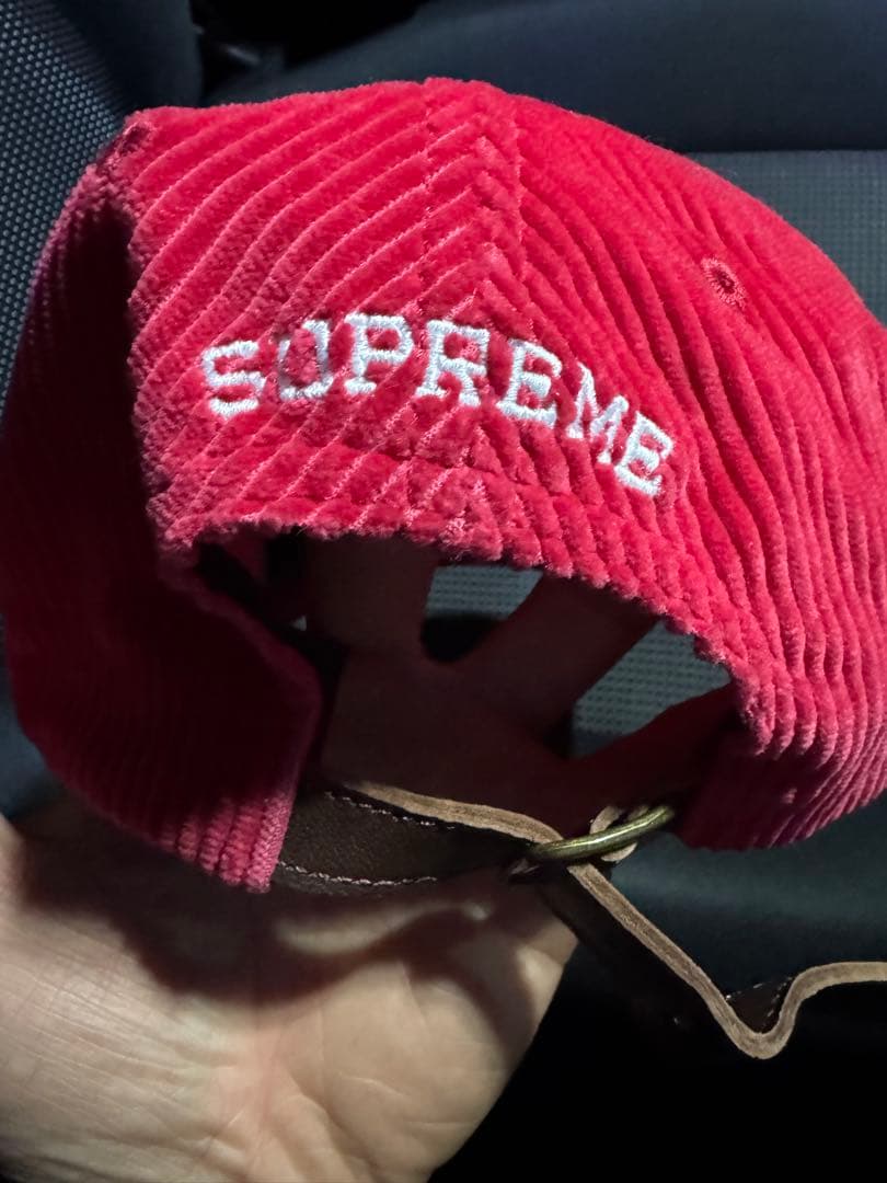 supreme コーデュロイ キャップ Sロゴ