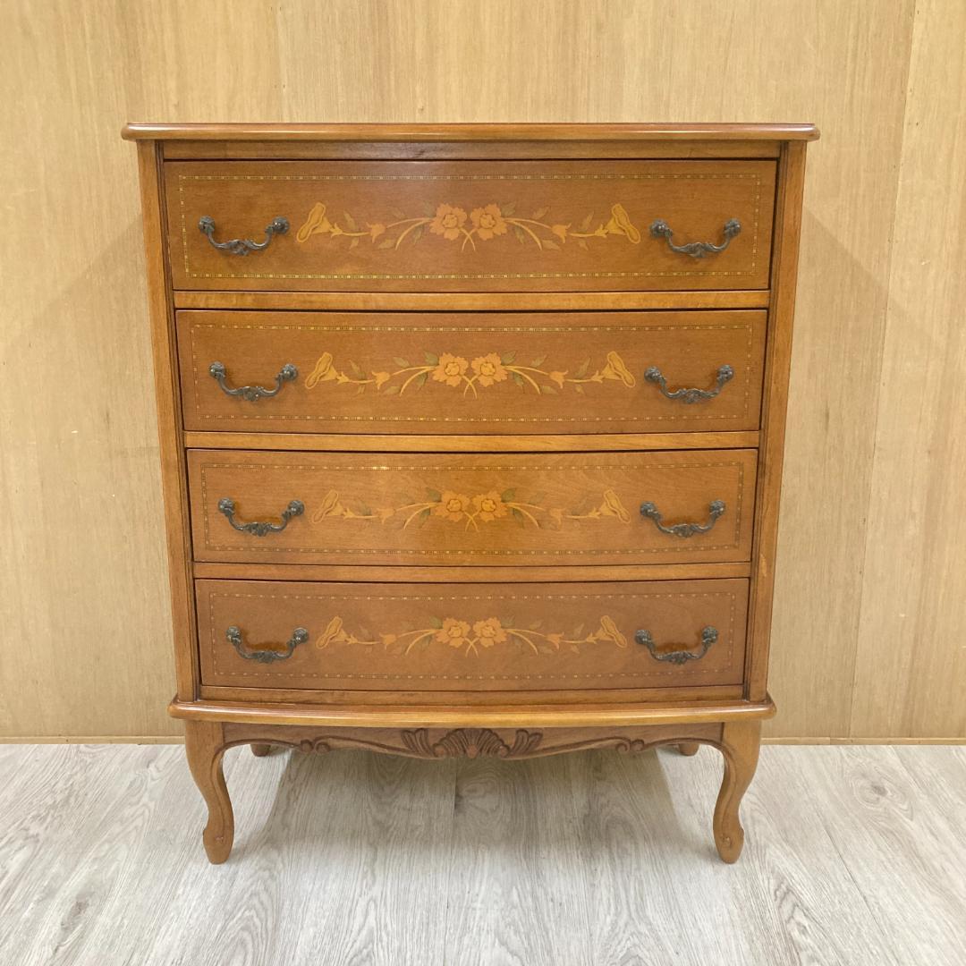 アンティーク　猫脚　4段チェスト　イタリア　クラシック