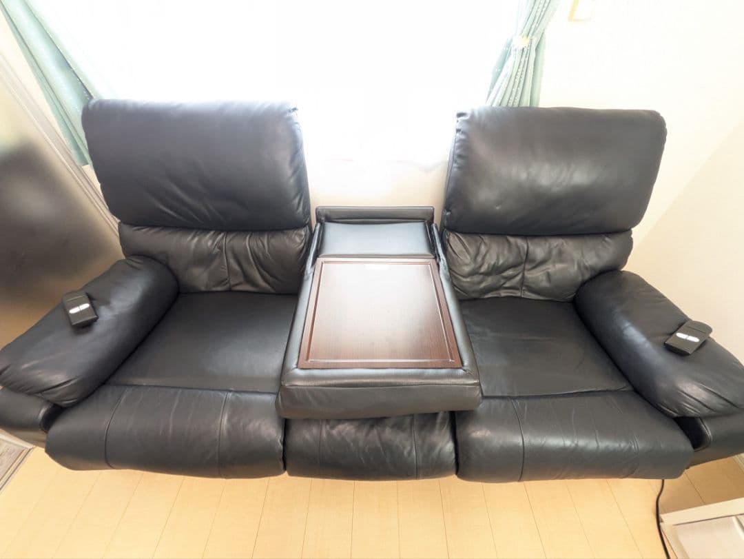 NITORI ニトリ 電動リクライニングソファ 3人掛け ブラック 動作確認済