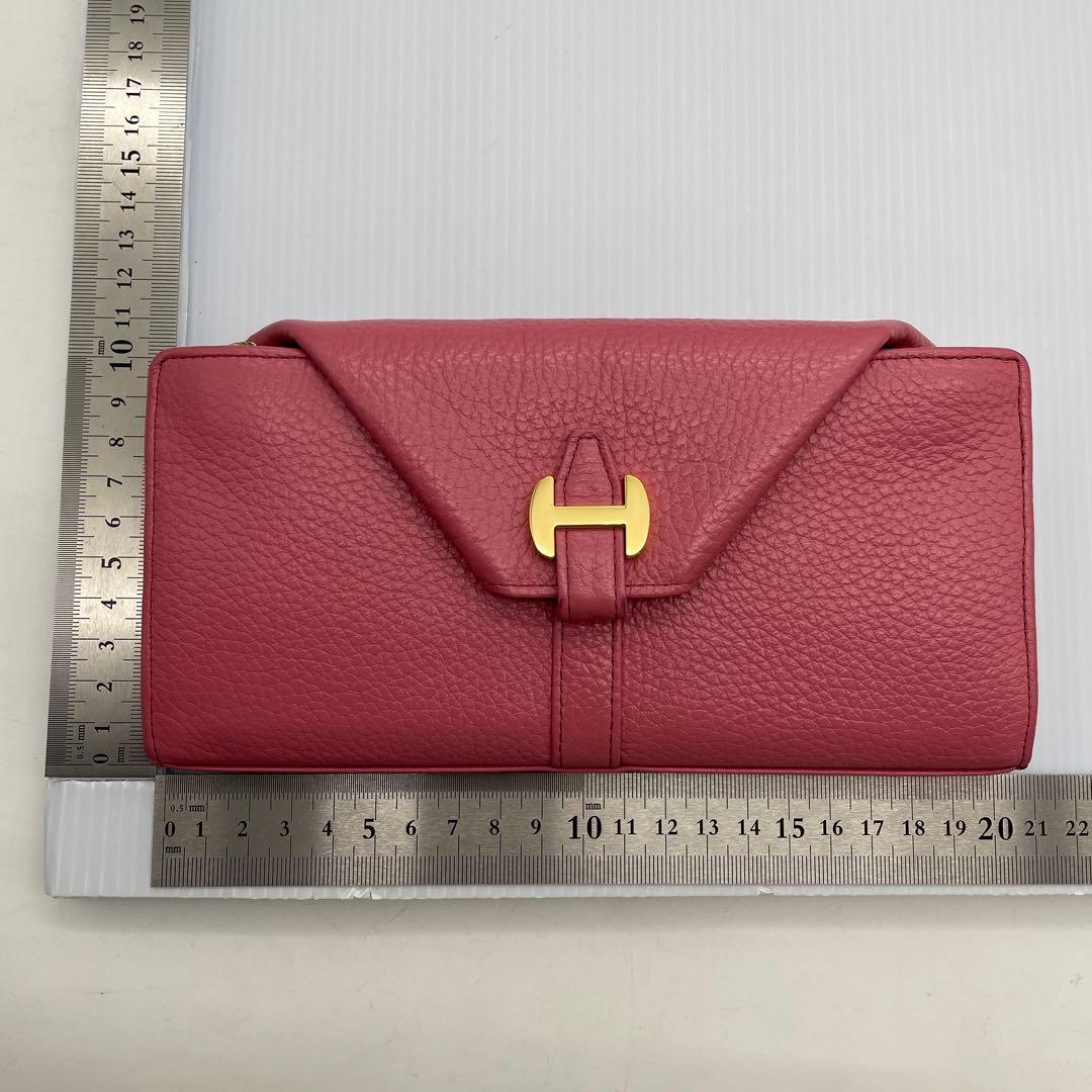 ☆新品同様☆傳☆傳濱野☆ギャルソン財布☆長財布☆本革☆ピンク☆レザー☆長財布