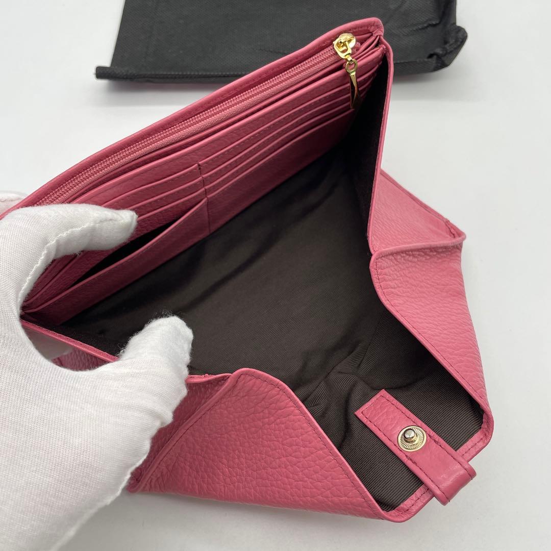 ☆新品同様☆傳☆傳濱野☆ギャルソン財布☆長財布☆本革☆ピンク☆レザー☆長財布