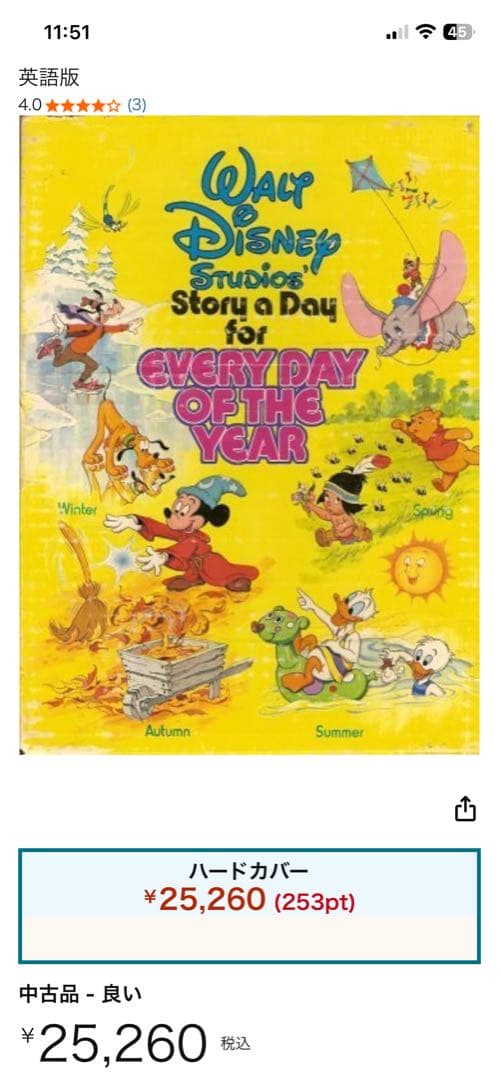 希少1978年　Walt Disney’s Story