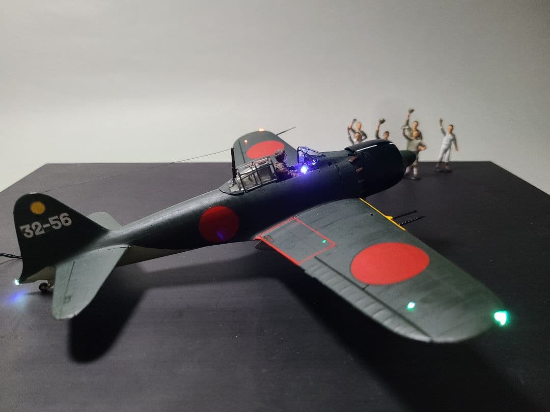 零式艦上戦闘機五二型 タミヤ1/48 LEDモデル完成品