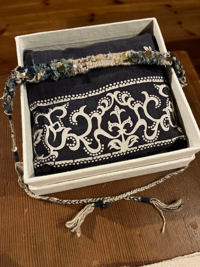 ⭐︎週末限定⭐︎45R 藍裂き織りチョーカー