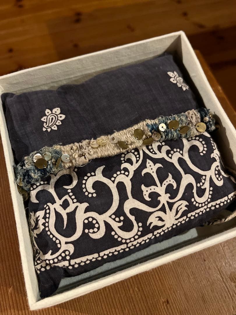 ⭐︎週末限定⭐︎45R 藍裂き織りチョーカー