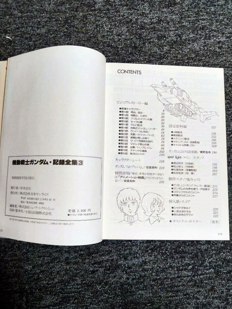 機動戦士ガンダム 記録全集 全5巻＋台本全記録セット　全て初版