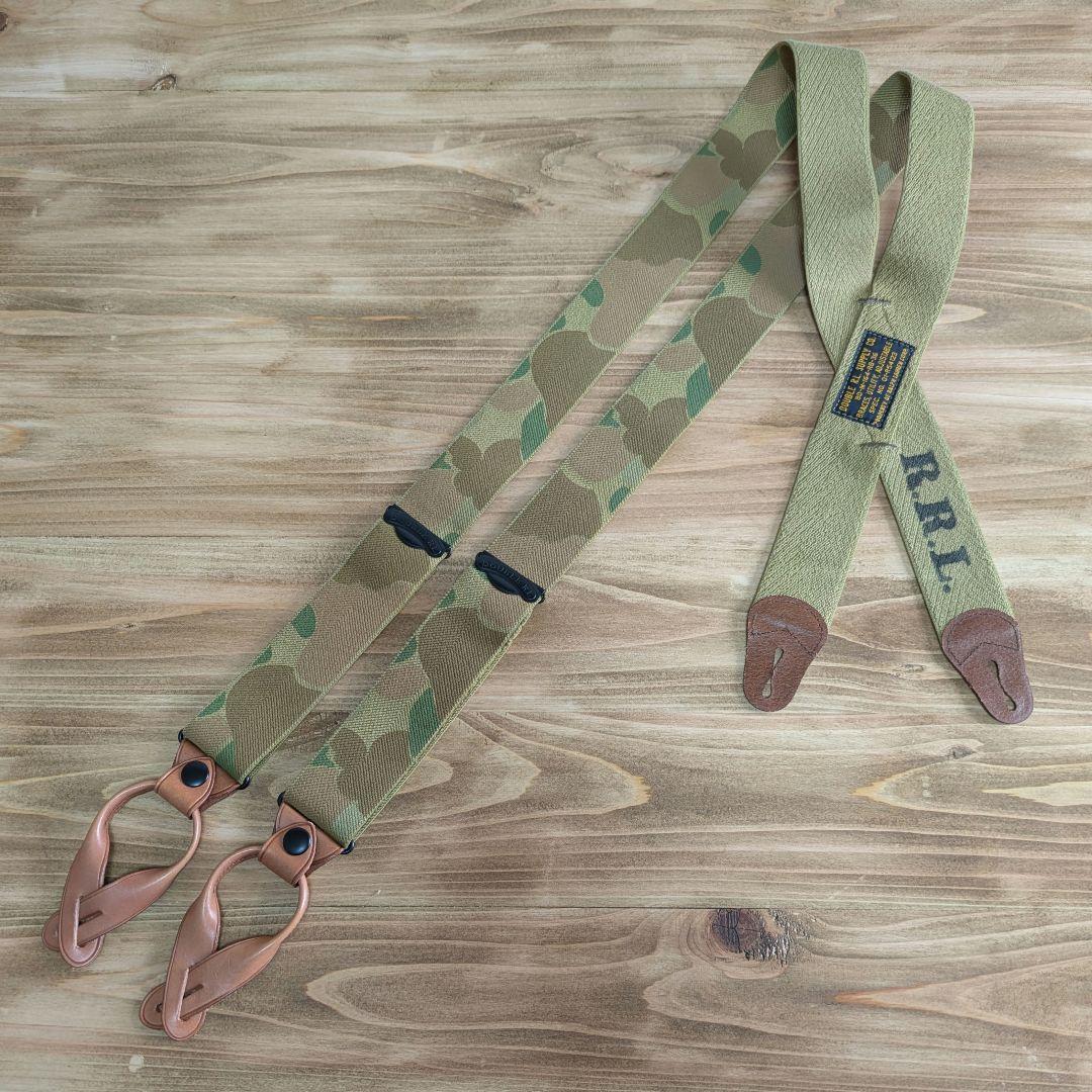 新品 RRL サスペンダー カモ 迷彩 バッグ 財布 ベルト パンツ キャップ