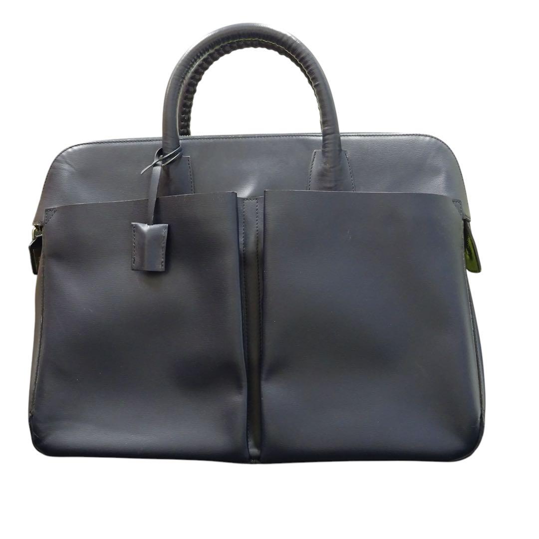 BALLY バリー 紺色　ネイビートートバッグ　ビジネスバッグ レザー 大きめ