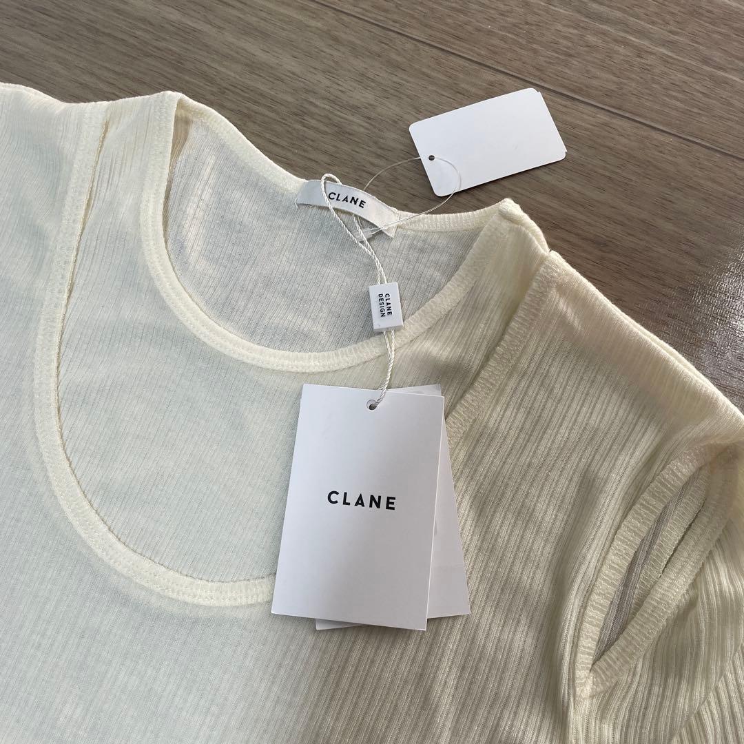 【CLANE/クラネ】レイヤードショルダーカットトップス　1