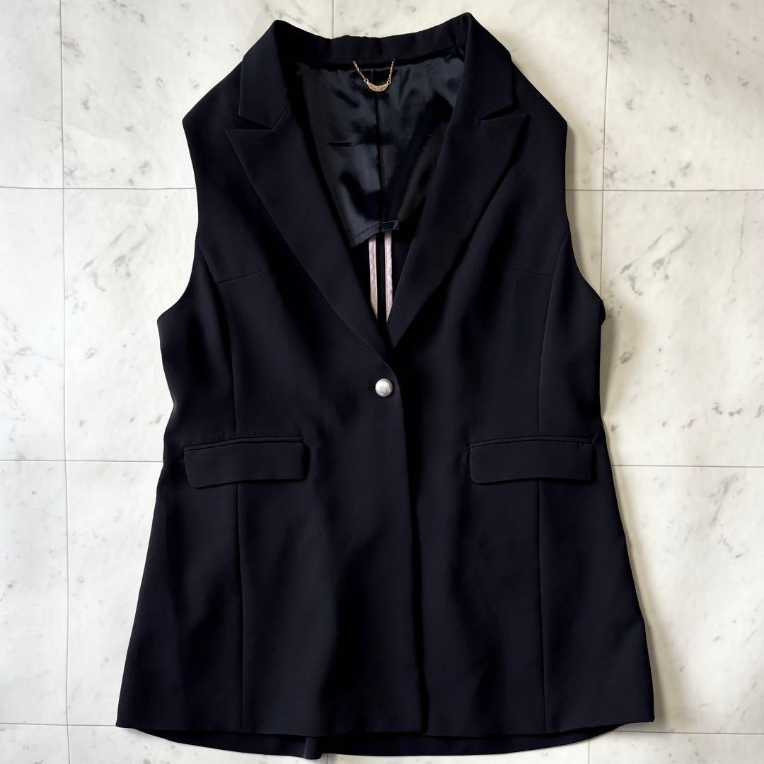 未使用級 ローズティアラ 大きいサイズ42 パールボタンジレ 2024 ベスト