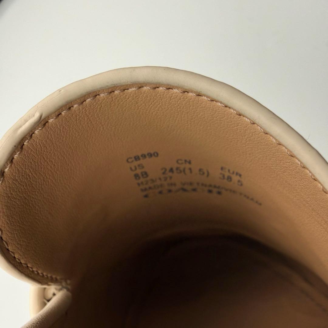 【極上品】COACH 厚底ローファー ホワイト レザー かわいい カジュアル系