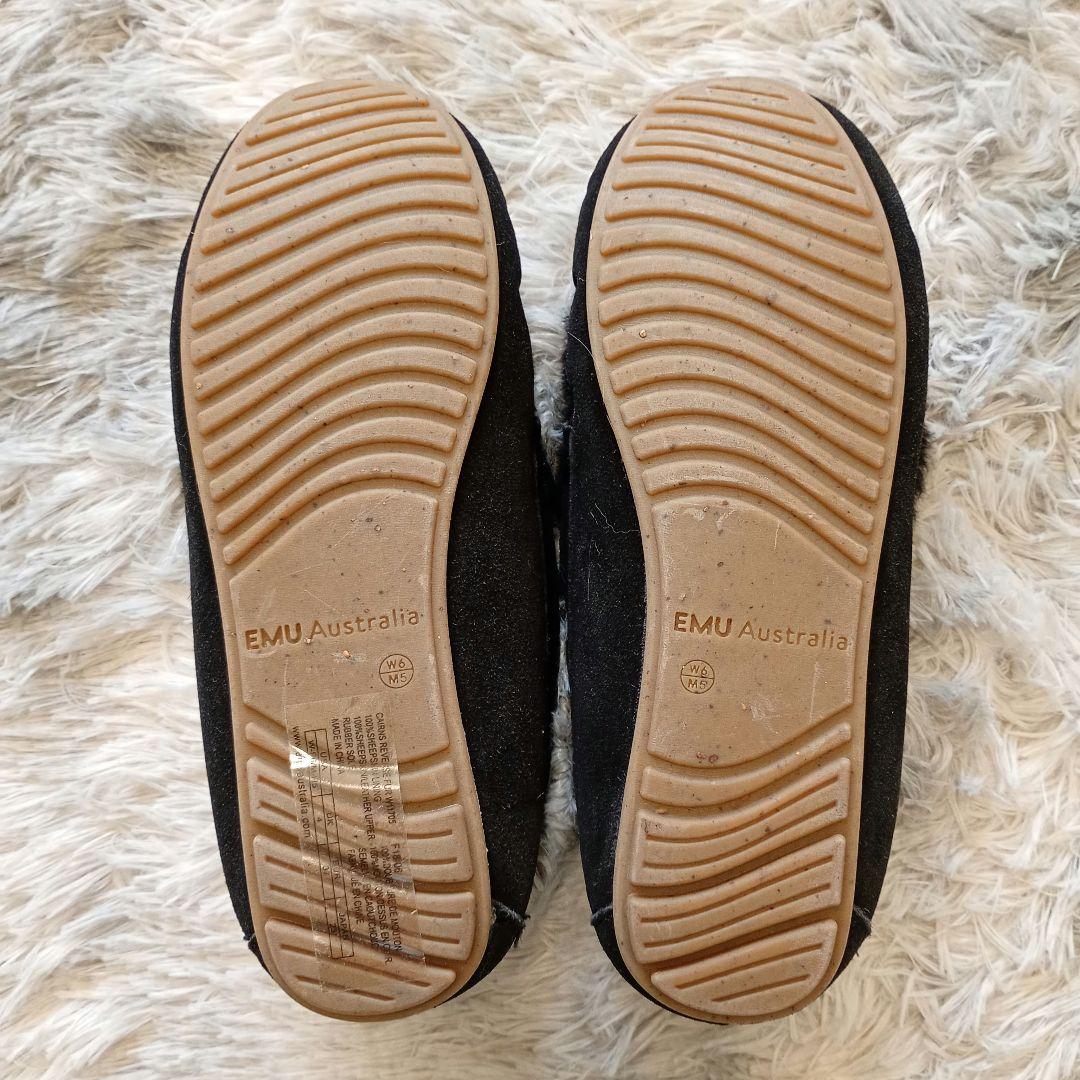 未使用品 EMU Australia エミュ ムートン モカシン 黒 ケアンズ
