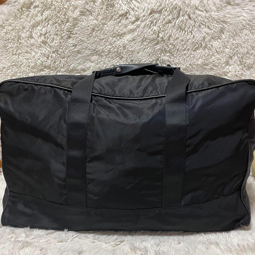 【極美品】PRADA プラダ　ボストンバッグ　旅行用　ナイロン　ブラック　大容量