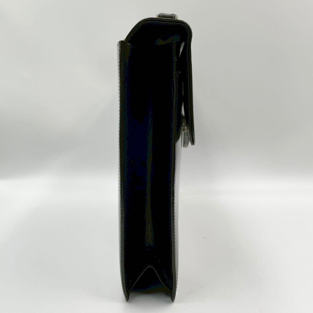 良品　ボス　ビジネスバッグ　レザー　鍵金具　通勤　保存袋付　ブラック