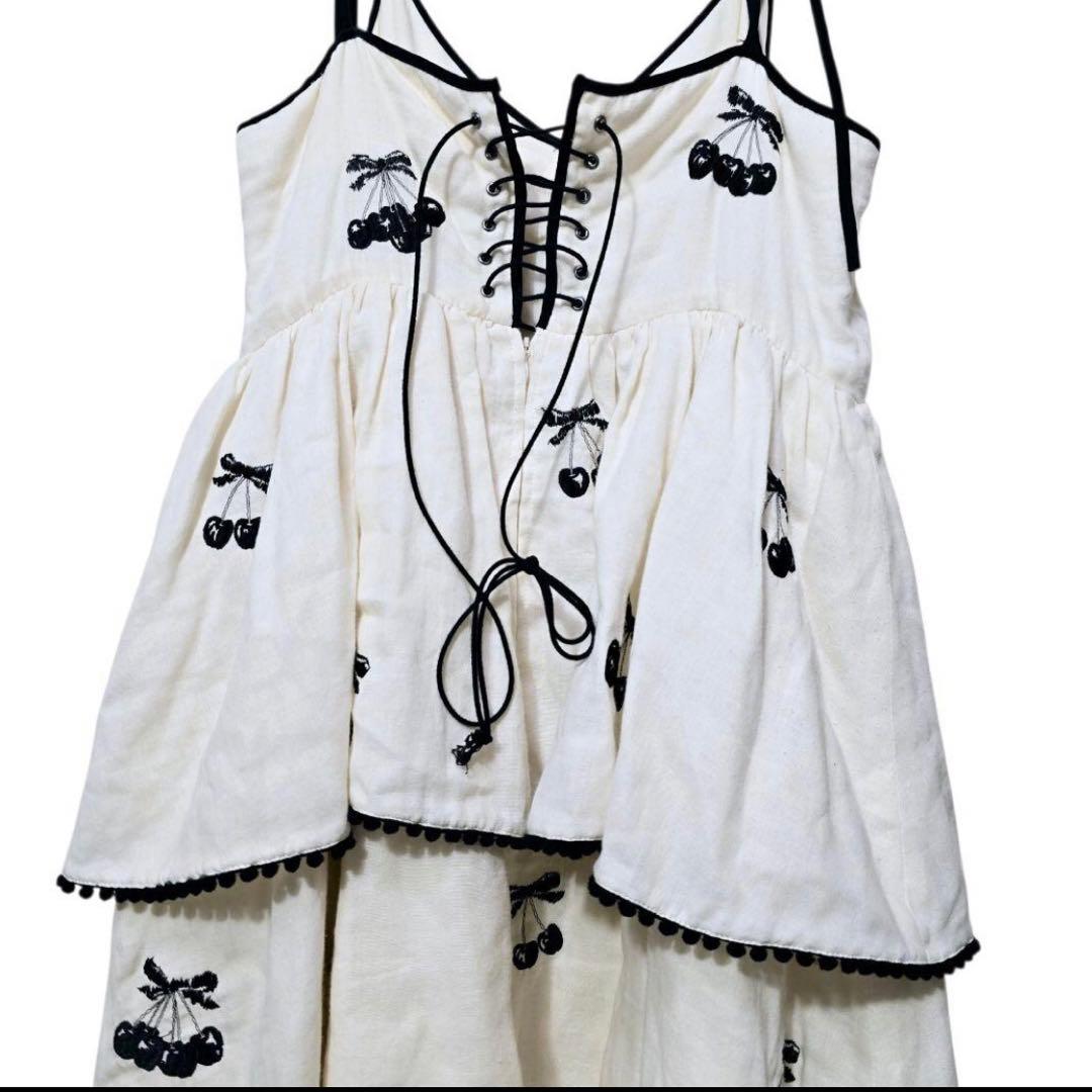 【新品未使用】Tanaka Daisuke black cherry dress