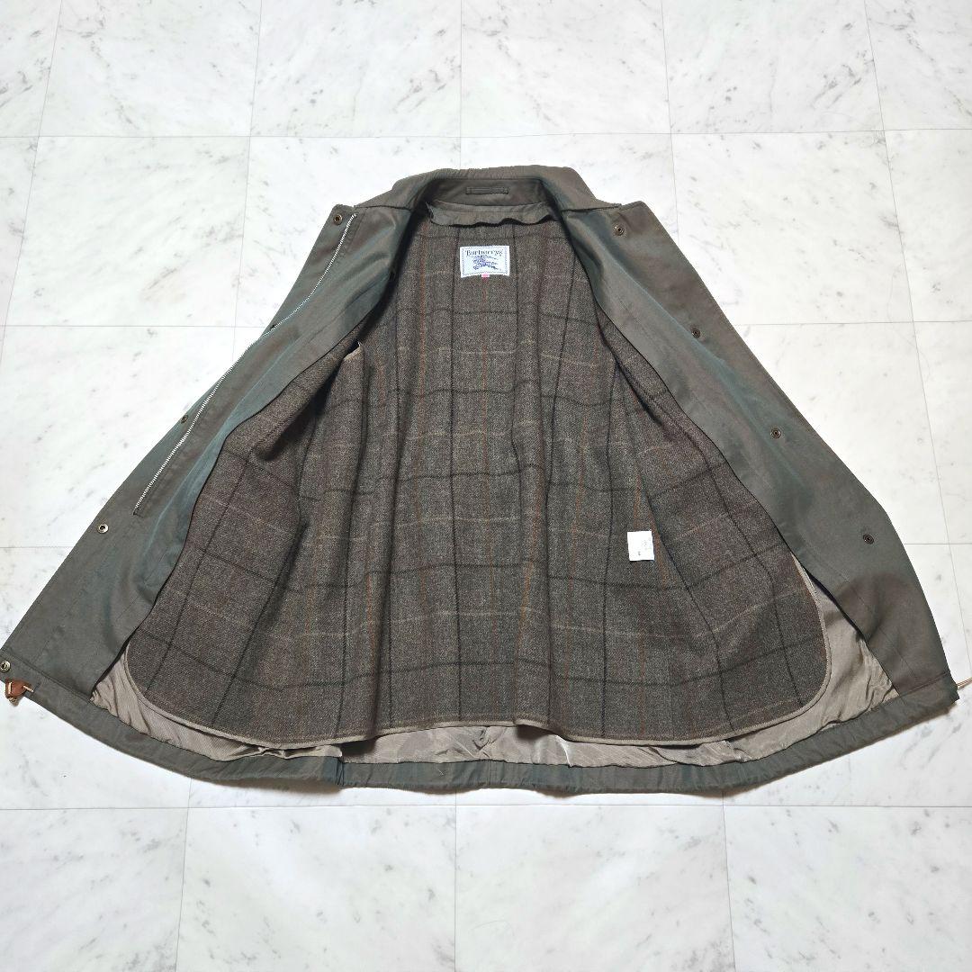 希少★バーバリー プローサム白タグ 玉虫色 モッズコート ライナー