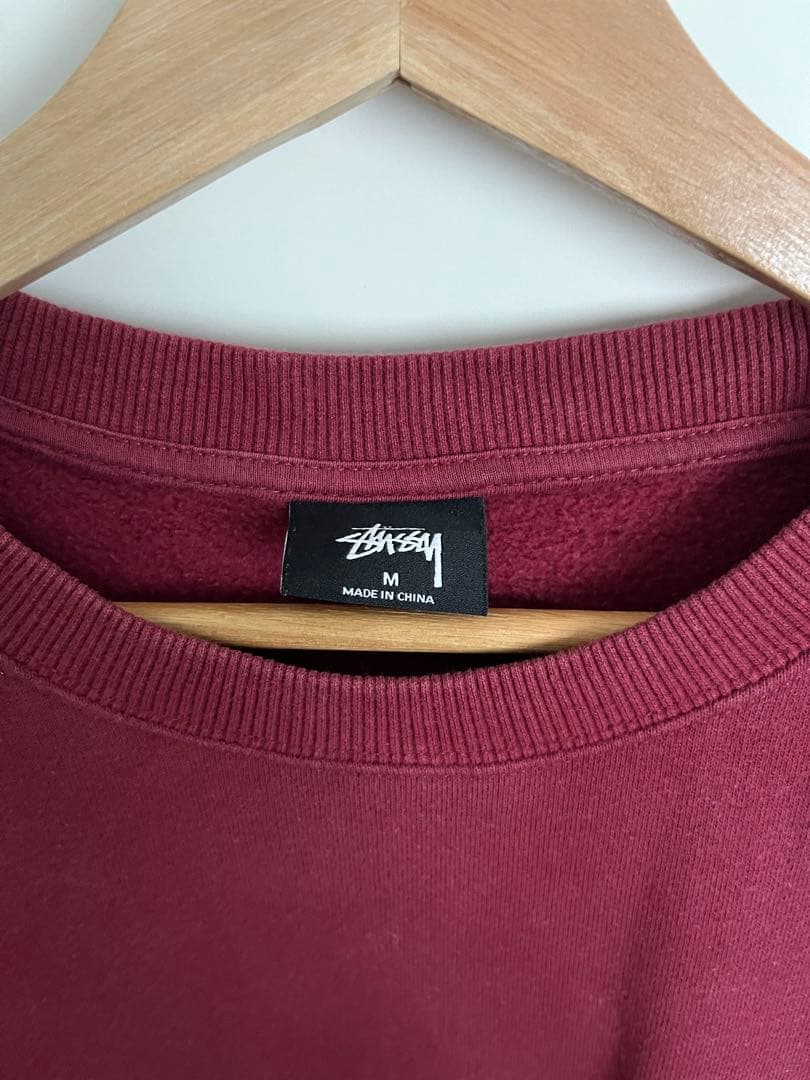 stüssy バーガンディ スウェット M