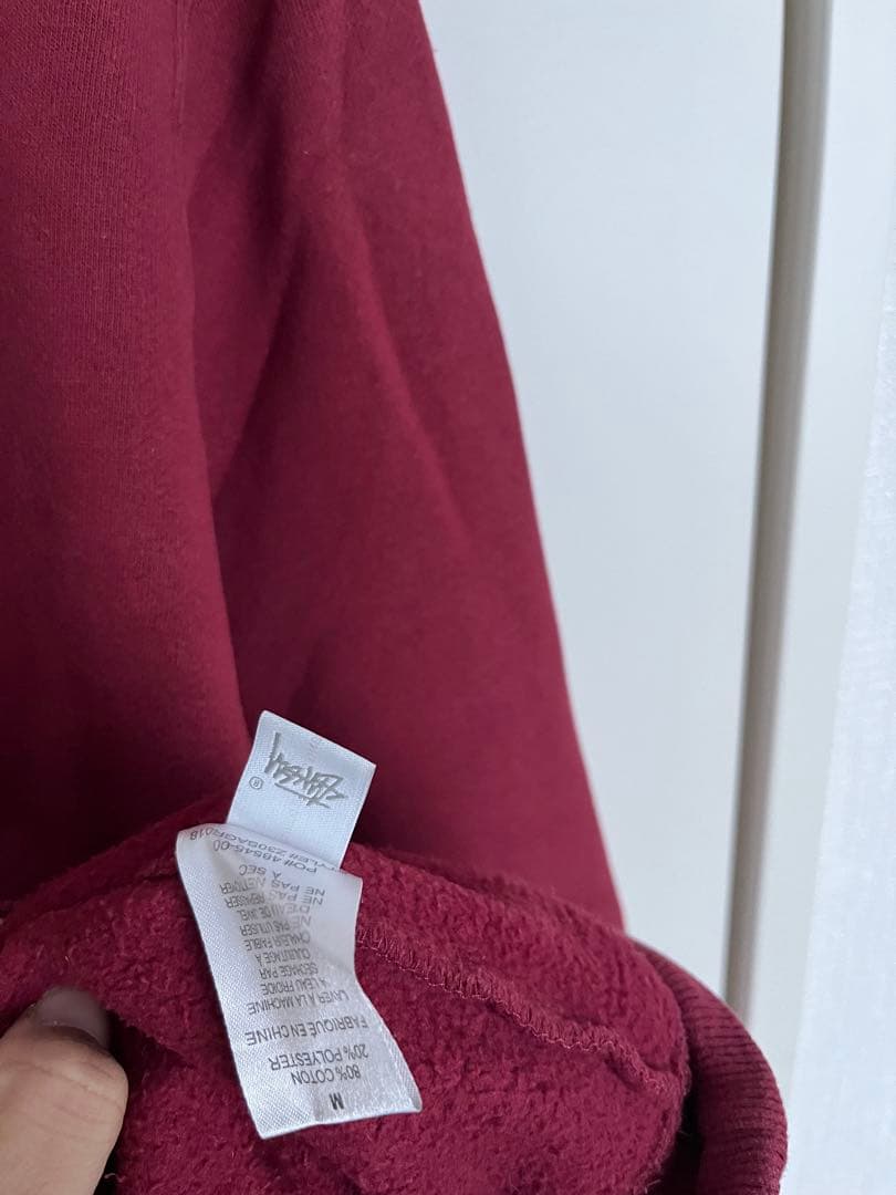 stüssy バーガンディ スウェット M