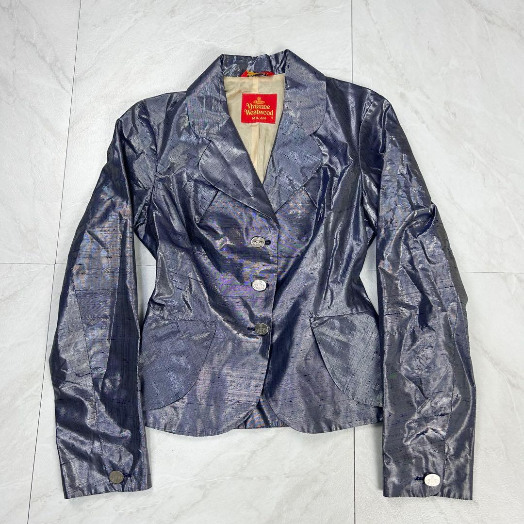 極美品 ヴィヴィアン ウエストウッド 変形 セットアップ メタリック 光沢感