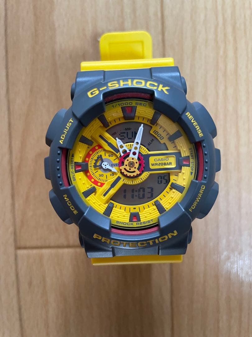 CASIO G-SHOCK GA110 グレー　イエロー　美品
