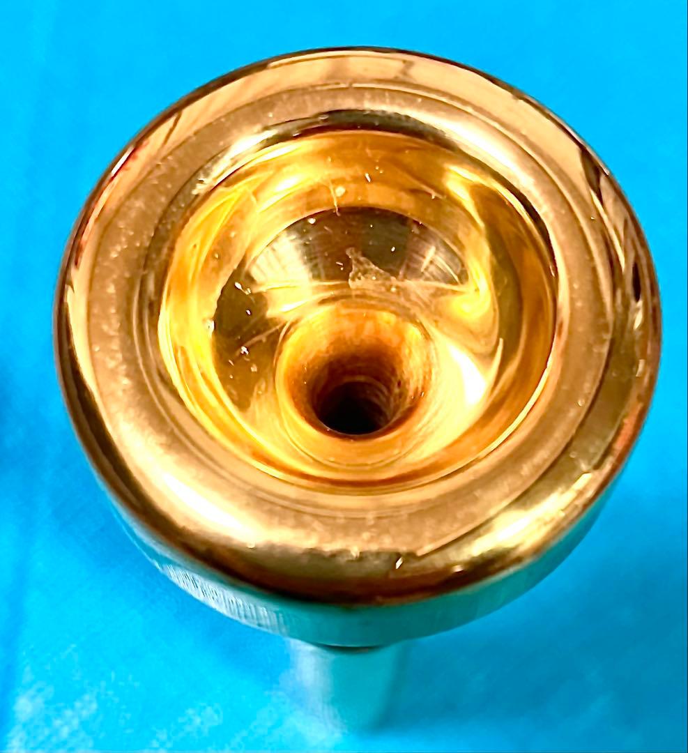 Bachバック　トランペットマウスピース　3C GP 金メッキ