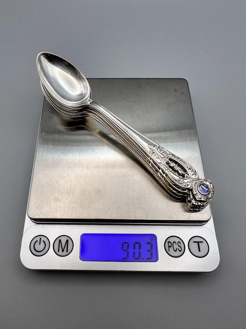 SILVER 950　刻印　スプーン　５点セット　重量約90g　銀食器 銀細工