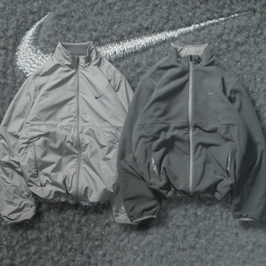 00s y2k NIKE リバーシブル ナイロンジャケット フリース テック短丈