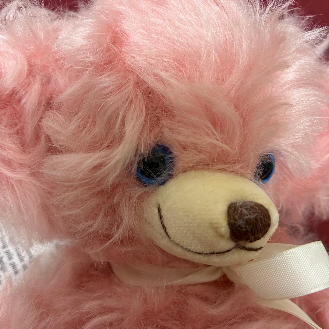 アンティーク　ピンク　テディベア　くま　ぬいぐるみ　鈴　かわいい　ビンテージ