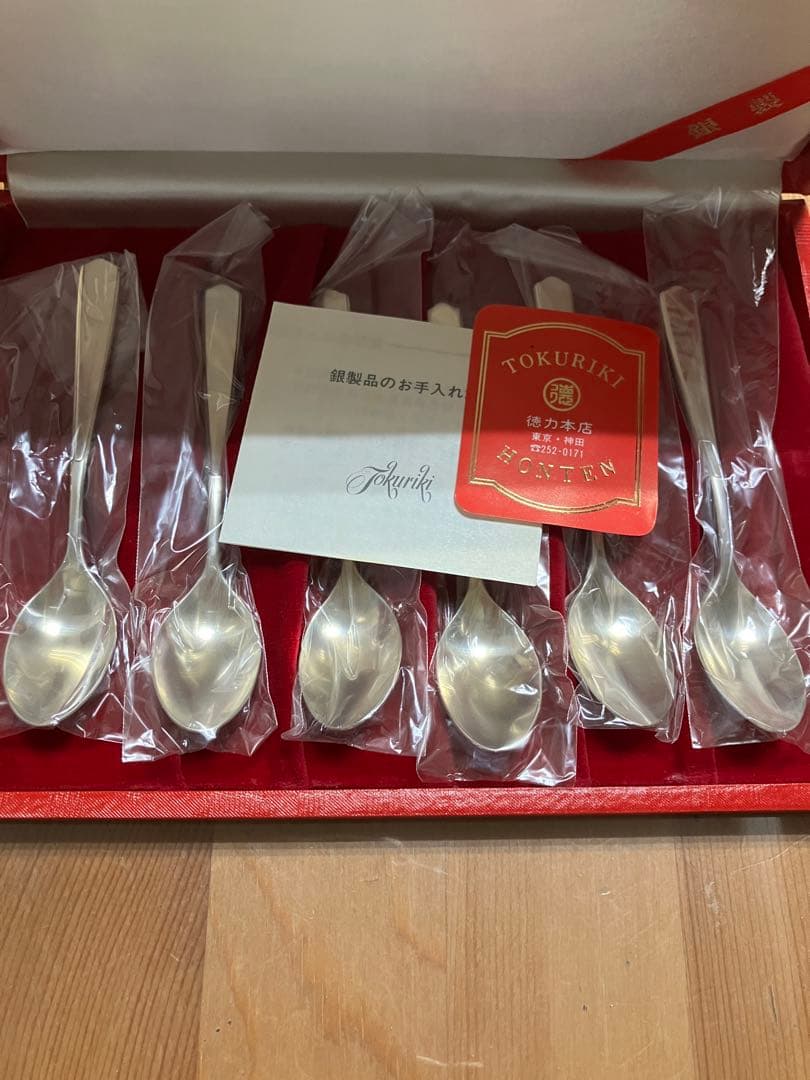 希少 徳力本店 銀製 スプーン フォーク 12本セット 箱付き　未使用