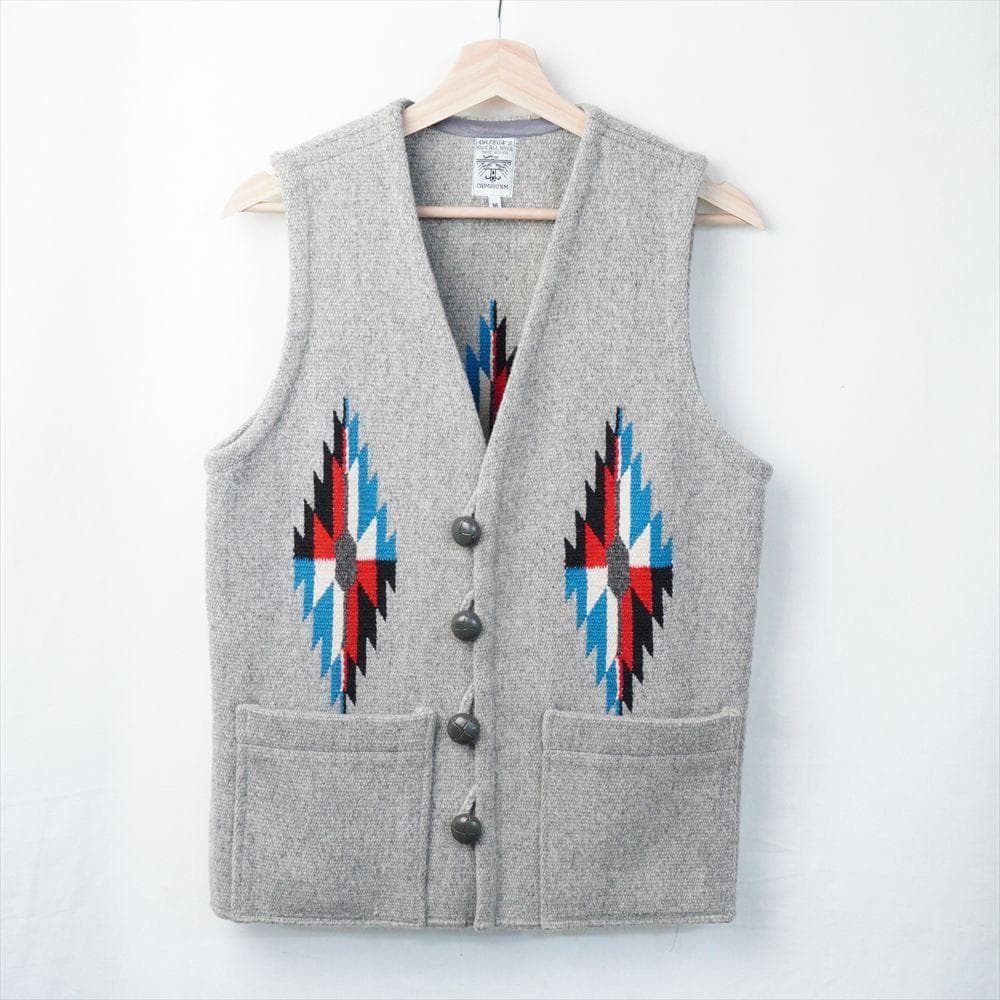 オルテガ チマヨ ベスト ウール グレー スクエア 36