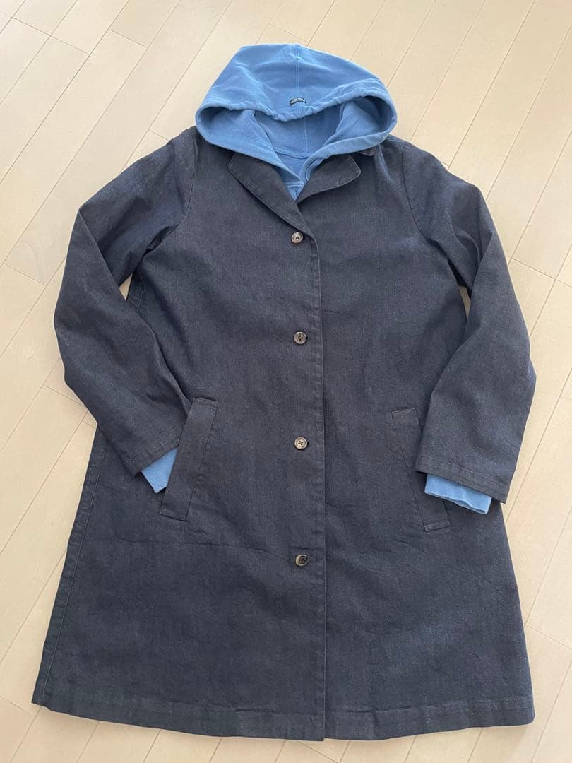 マドモアゼルノンノン　デニムフード付きコート