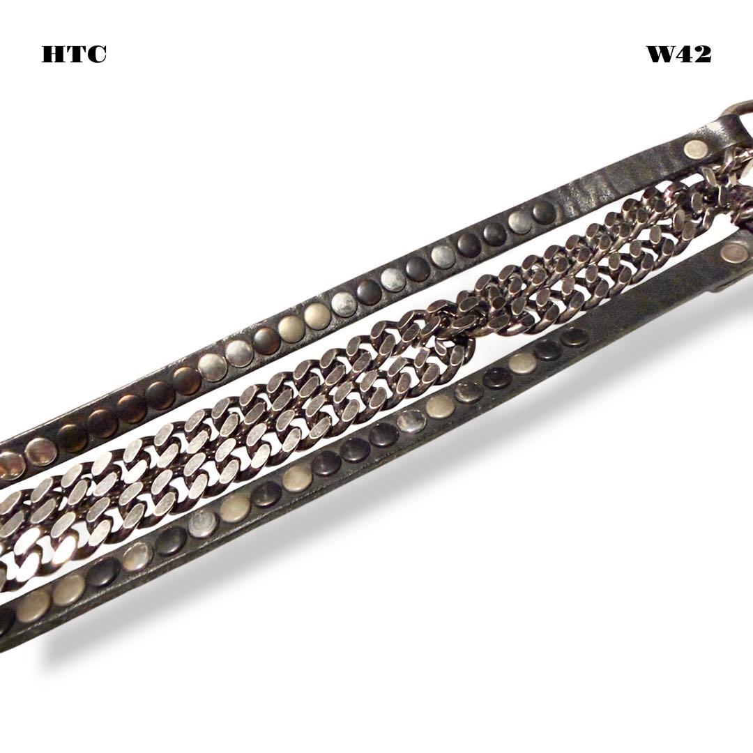 ★限定出品★ HTC ウォレット チェーン レザー コード ブラック 黒 喜平