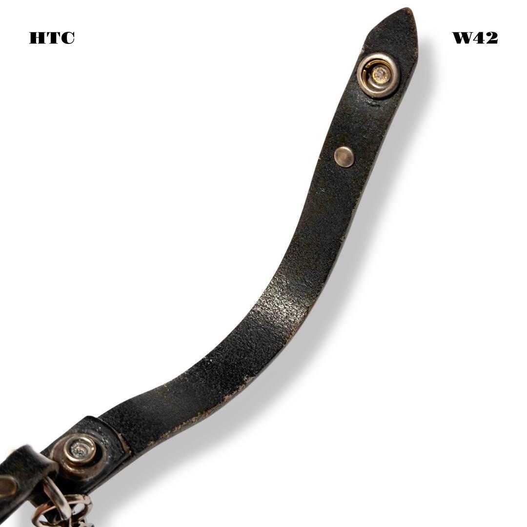 ★限定出品★ HTC ウォレット チェーン レザー コード ブラック 黒 喜平