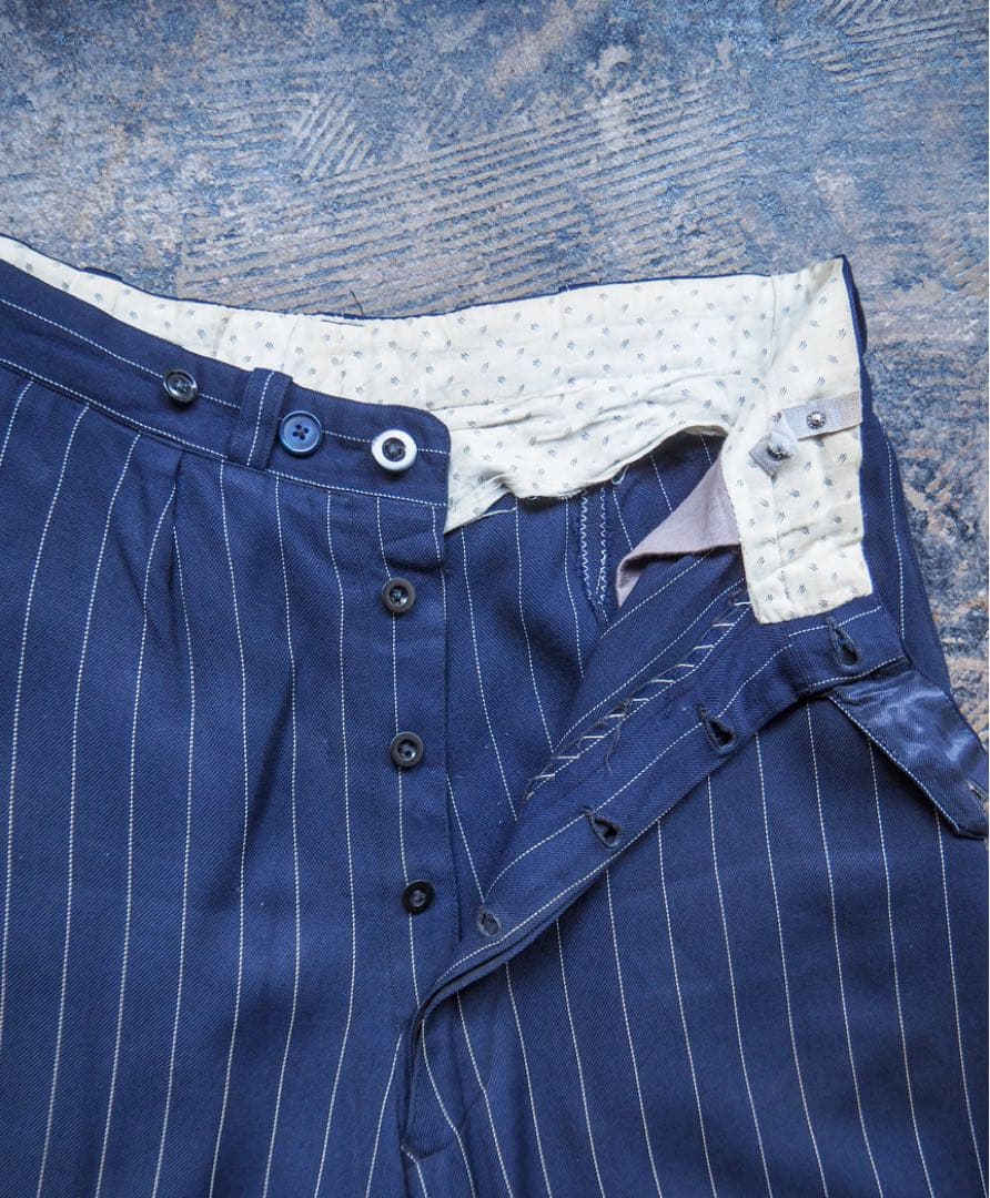 50's vintage スラックス　レーヨンギャバジン ストライプ　　希少