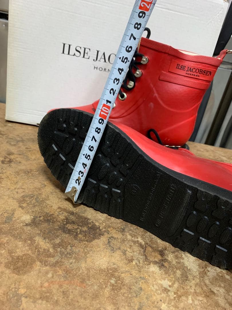 未使用 イルセヤコブセン デンマーク レインブーツ モコモコ レインシューズ