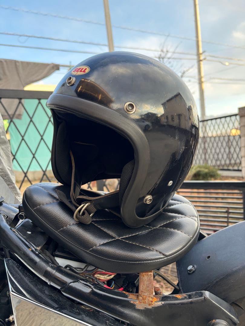 BELL R-T 黒 ジェットヘルメット Mサイズ　ヴィンテージ