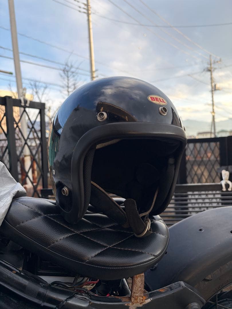 BELL R-T 黒 ジェットヘルメット Mサイズ　ヴィンテージ