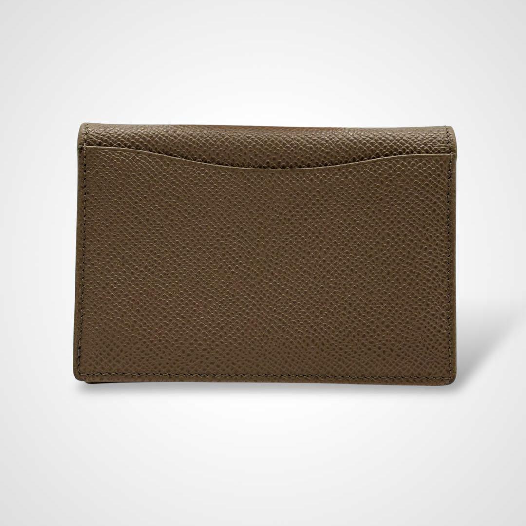 極美品✨BVLGARI ブルガリ 名刺入れ レザー グレージュ 本革 ビジネス