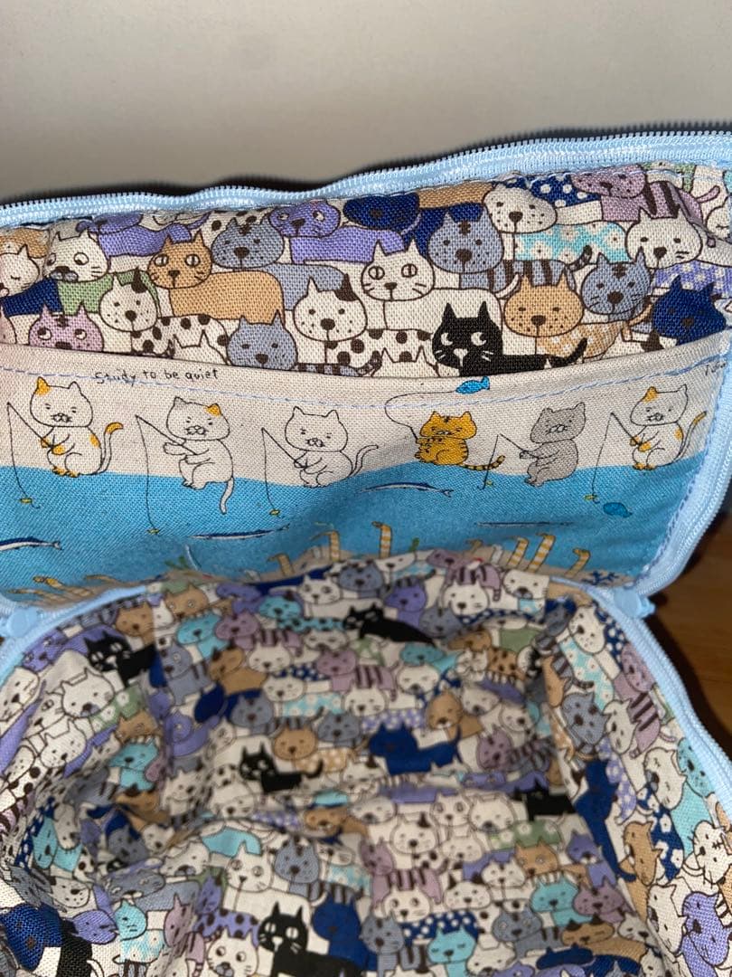 サイドポケット付きトートバッグ　トランク風ポーチ　LR⭐︎