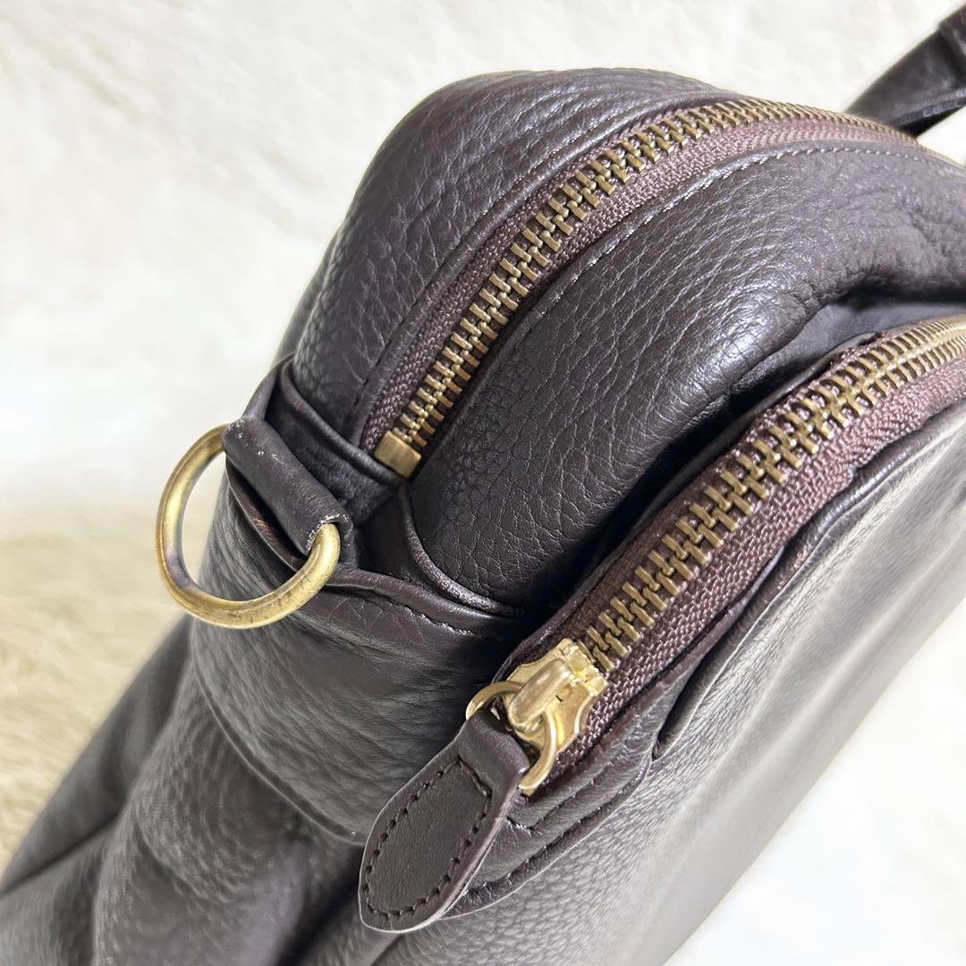 porter 吉田カバン オールレザービジネスバッグ シボ革 2way ブラウン