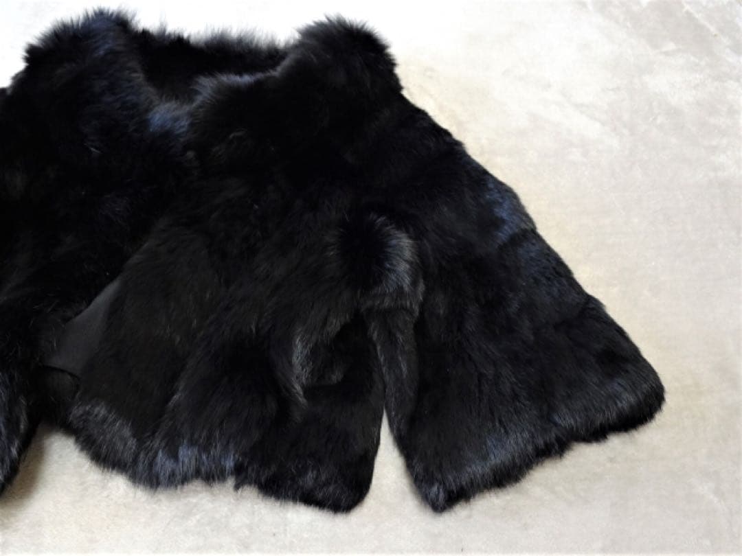 【イエナ】ラビット×フォックス ファーコート ショート丈ファーコート 毛皮 絹