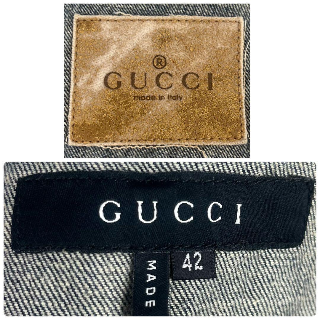 GUCCI デニムジャケット 上着 アウター レディース ブルー カジュアル