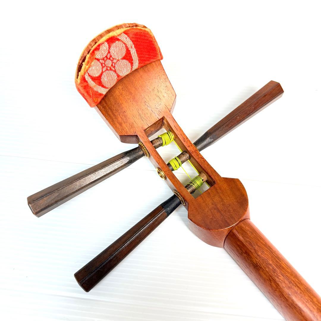 三味線 細棹 駒・バチ付き 和楽器 長唄 小唄 和楽器